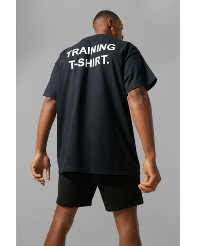 BoohooMAN Man Active Oversized Training T-shirt - Black