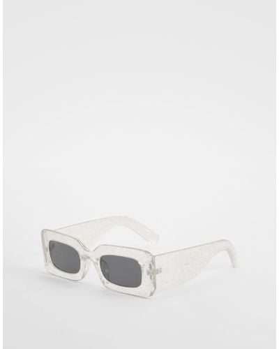 Boohoo Clear Frame Sunglasses - Blanco