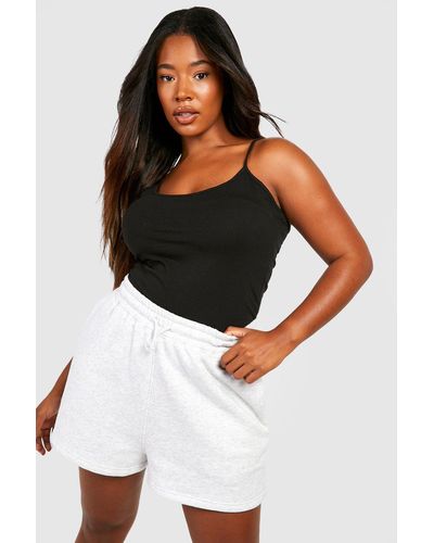 Boohoo Body Plus De Algodón Con Tirantes - Blanco