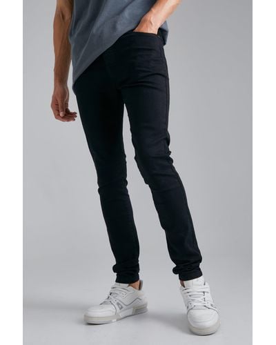 BoohooMAN Tall Stretch Skinny Fit Jeans - Black