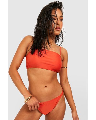 Boohoo Petite Essentials Boomerang Bikini Brief - Orange