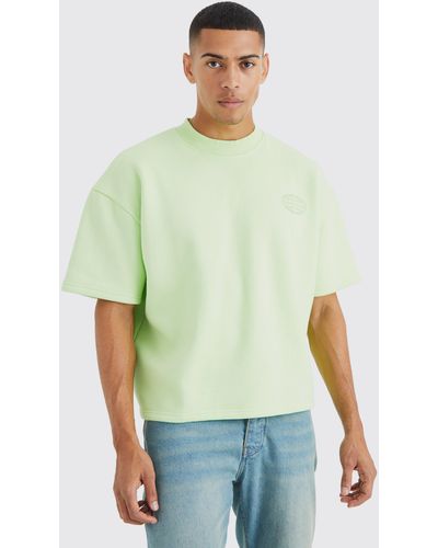 Boohoo Oversized Short Sleeve Bungee Sweatshirt - Green