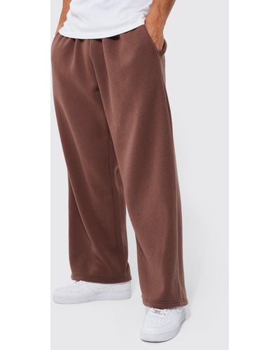 BoohooMAN Extreme Wide Leg Jogger - Brown