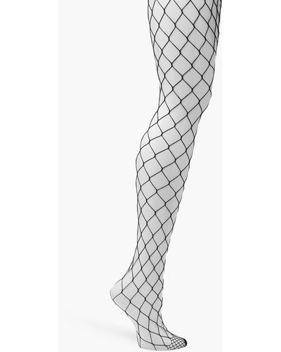 White Festival Fishnet Tights