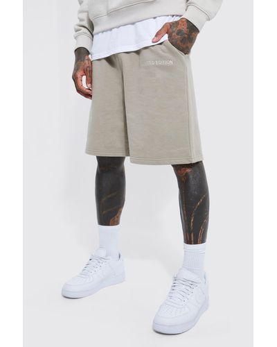 Boohoo Relaxed Limited Heavyweight Short - Natural