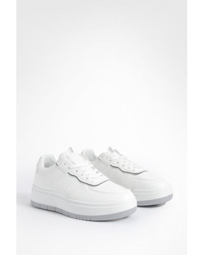 Boohoo Chunky Sole Sneakers - White