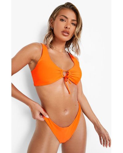 Boohoo Neon Hipster Bikini Brief - Orange