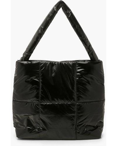 Boohoo Nylon Quilted Tote Bag - Black