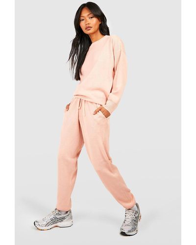 Boohoo Knitted Tracksuit - Natural