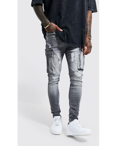 Gray BoohooMAN Jeans for Men | Lyst