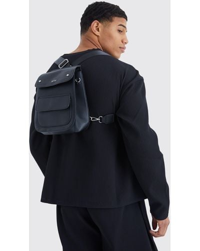 Boohoo Cross Body Multi Way Smart Bag - Blue