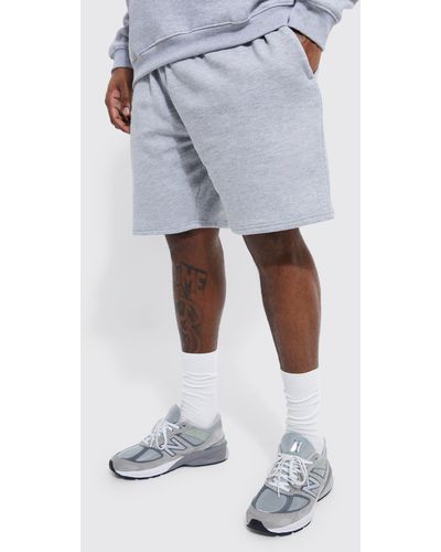 BoohooMAN Plus Regular Fit Jersey Short - White