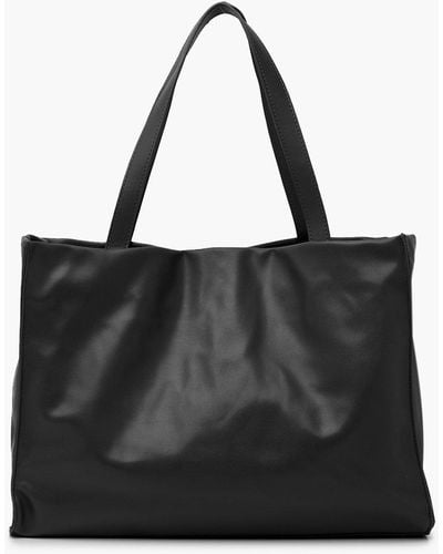 Boohoo Soft Shopper Tote Bag - Black