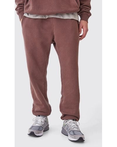 BoohooMAN Core Fit Washed Jogger - Red