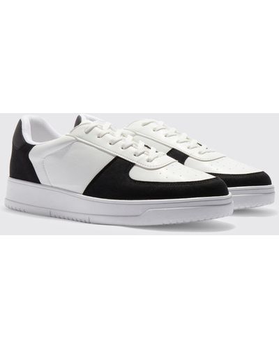 BoohooMAN Contrast Panel Sneaker - Black