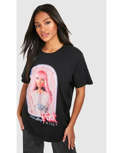 Boohoo Nicki Minaj License Printed Oversized T-shirt - Black