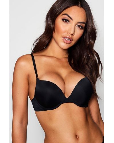 Boohoo Super Push Up Bra - Black