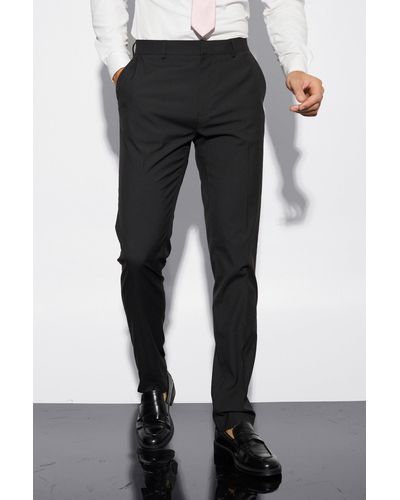 BoohooMAN Tall Slim Suit Pants - Black