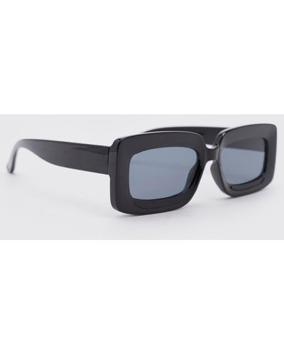 BoohooMAN Gafas De Sol Recicladas Rectangulares - Negro
