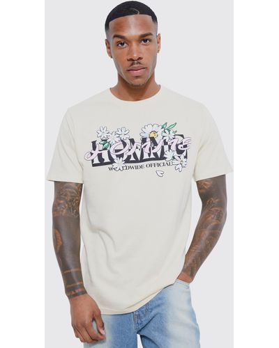 Boohoo Daisy Chain Homme Graphic T-shirt - Multicolor