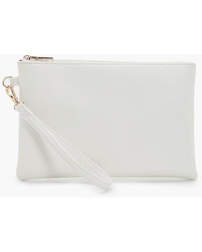 Boohoo Bolso De Mano Con Cremallera Superior - Blanco