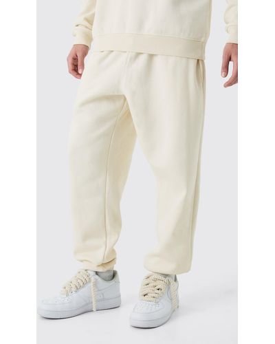 BoohooMAN Oversized Fit Basic Jogger - Natural