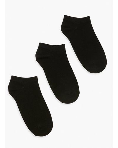 Boohoo 3 Pack Sneaker Socks - Black