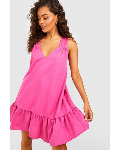 Boohoo Trapeze Mini Dress - Pink