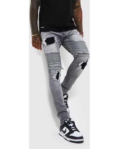 Biker Jeans for - Up 76% off | Lyst