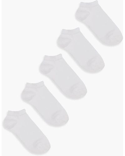 Boohoo Sneaker Socks 5 Pack - White