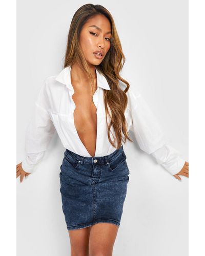 Stretch Denim Skirts for Women - Up to 77% off | Lyst