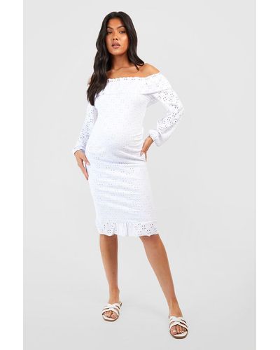 Short Sleeve Trailing Maternity Shoot Lace Dress - Shop Maternity Wear  Online | Bellyssimo Maternity