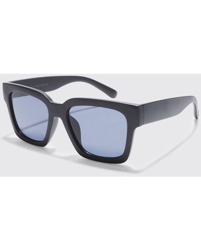 Boohoo Narrow Classic Sunglasses - Blue