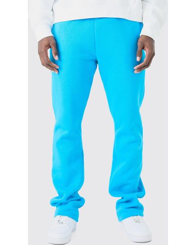 Boohoo Slim Fit Stacked Jogger - Blue