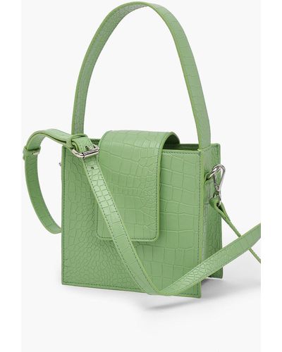 Boohoo Croc Structured Grab Bag - Green