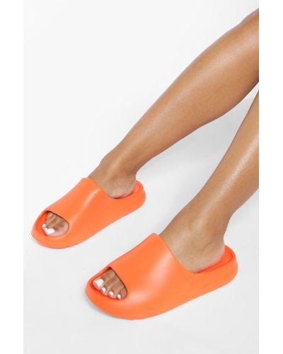 Boohoo Chunky Slides - Orange