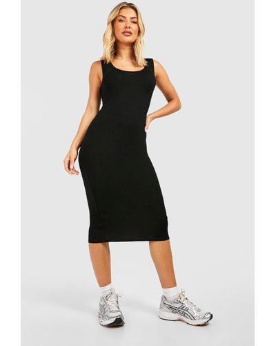 Boohoo Basics Strappy Midi Dress - Black