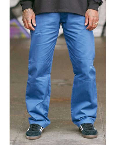 BoohooMAN Pantalón Holgado Con Cintura Fija - Azul