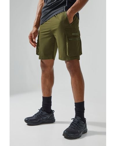 Boohoo Active Lightweight Cargo Shorts - Green