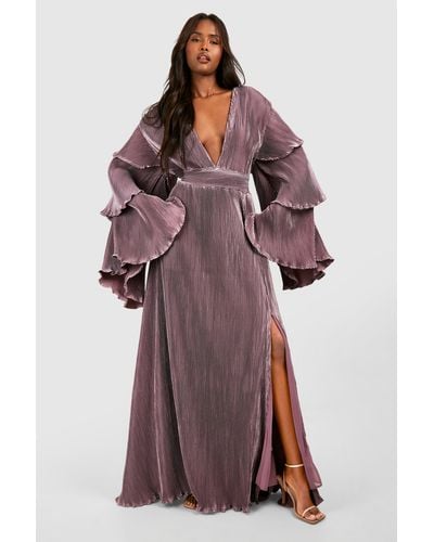 Clabelle Mini Dress - Puff Sleeve Tiered Ruffle Hem Sweetheart Dress in  Violette Blur Floral | Showpo USA