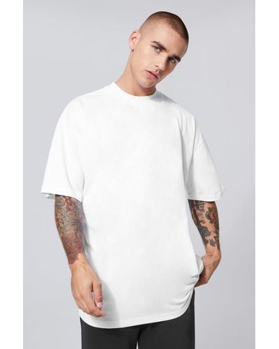 BoohooMAN Oversized Extended Neck T-shirt - White