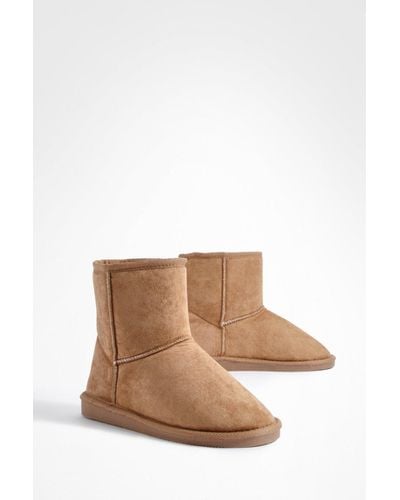 Boohoo Cozy Ankle Boots - Brown