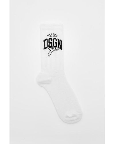 Boohoo Dsgn Studio Sports Sock - White