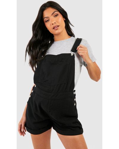 Boohoo Peto Premamá Corto Vaquero - Negro