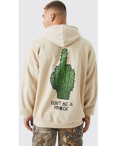 BoohooMAN Oversized Don't Be A Meme Hoodie - Natural