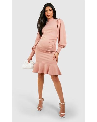Lace frill clearance hem midi dress