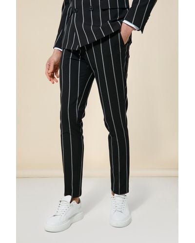 Aggregate more than 76 mens black pinstripe trousers best - in.cdgdbentre