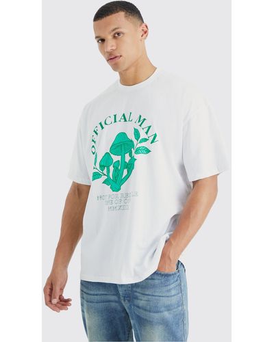 BoohooMAN Tall Oversized Trippy Print T-shirt - Green