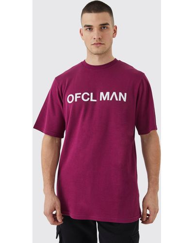 Boohoo Tall Slim Fit Ofcl High Build T-shirt - Red