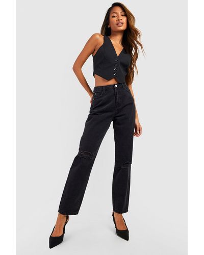 Ripped Knee Mom Jeans for Women - Up to 50% off | Lyst